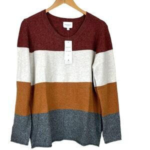 Pinque Design Studio Rust Stone Combo Color Black Pullover Sweater NEW Size XXL
